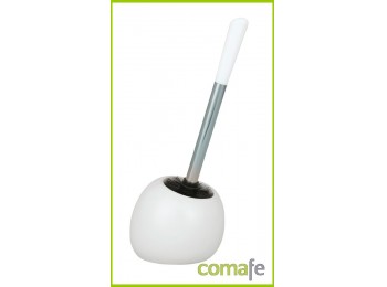 Escobillero wc ceramico blanco