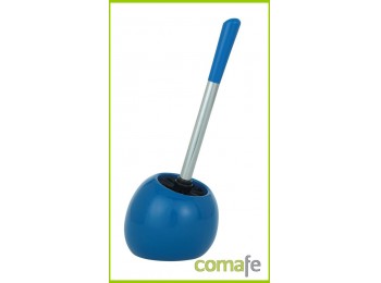 Escobillero wc ceramico azul p