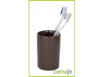 Vaso ba?o ceramica marron pola