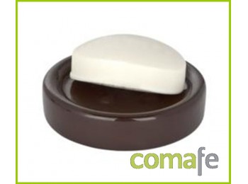 Jabonera ba?o ceramica marron