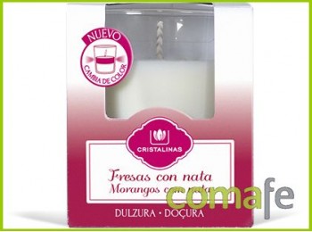 Vela vaso bicolor fresa-nata