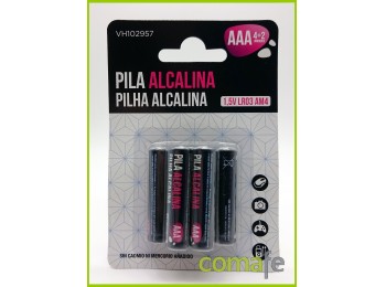 Pila alcalina lr03 aaa 4+2pz v