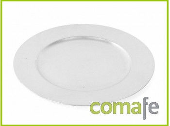 Bajo plato redondo plata 33 cm