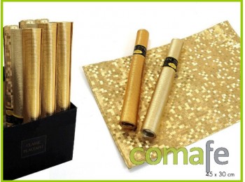 Salvamantel plastico oro 30 cm