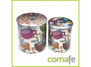 Bote cereales 2pz metal versa
