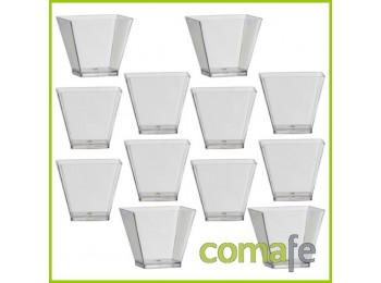 Vaso cuadrado 12pz 80 ml cmp p