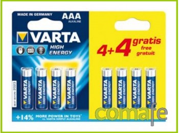 Pila alcalina aaa 4+4 gratis v