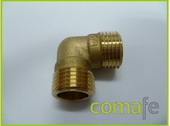 Codo laton pulido 1/2´ saneap