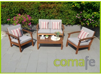 Conjunto terraza madera oaklan