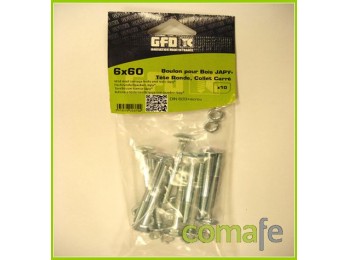 Tornillo din 603 zn 7x70 tuerc