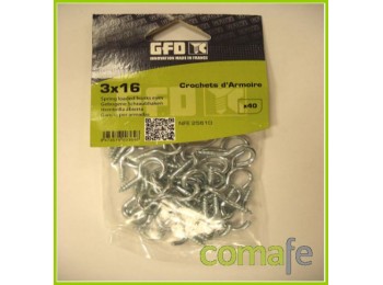 Hembrilla abierta zincado 4x25
