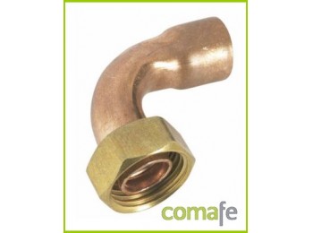 Racor loco curvo cobre h 22 x
