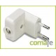 Clavija 10a-250v s/lat blanca
