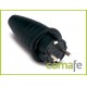 Clavija tt 16a-250v negra fama