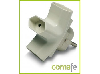 Adaptador 10a-250v triple fama