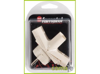 Adaptador 10a-250v triple bl f
