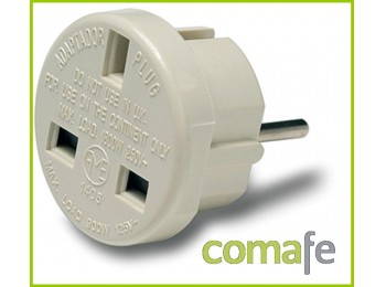 Adaptador 10a-250v euro-ingles