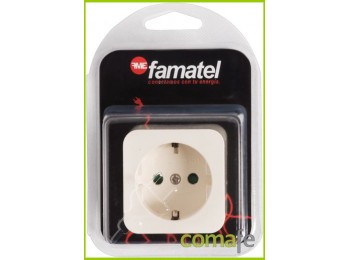 Base tt 16a-250v superf bl fam