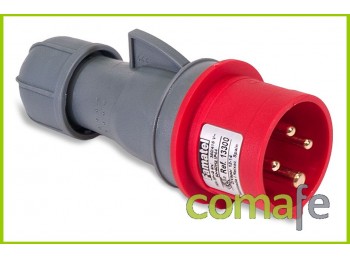 Clavija cetac 3p+n+t ip44 rojo