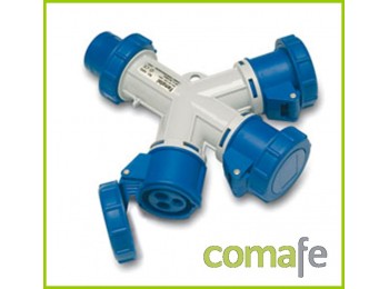 Adaptador cetac 3 tomas 2p+t 3