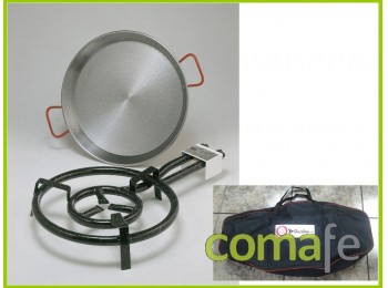 Paellero 400+paella de 42cm +b
