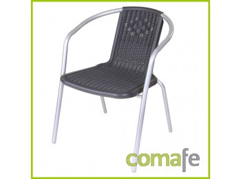 Silla jardin acer/plas negra j