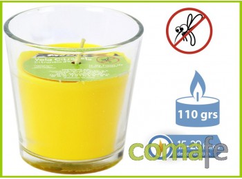 Vela citronela vaso amarilla j