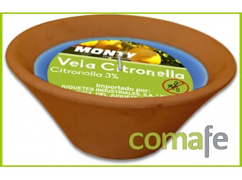 Vela citronela terracota amari