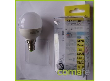Lampara esferica led e14 5w 50