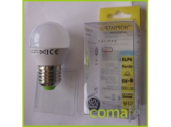 Lampara esferica led e27 6w 60