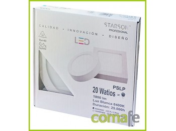Downlight led sup cuad 20w 180