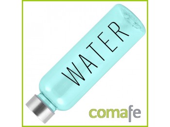 Botella con tapon de acero azu