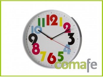 Reloj pared blanco pl?stico 30