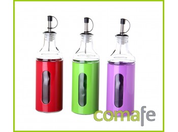 Aceitera cristal/acero inox 6,
