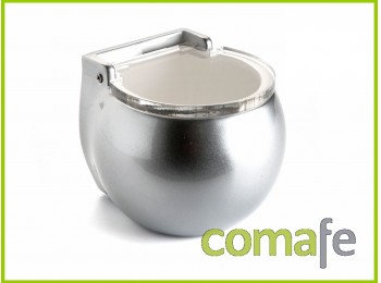 Salero plateado ceramica