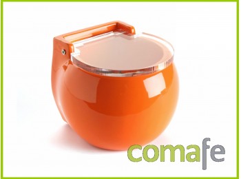 Salero naranja ceramica