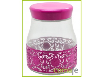 Bote cristal cocina calado ros