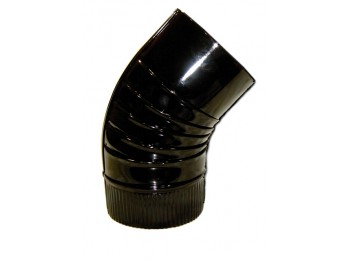 Codo esmalt negro 45: 150mm