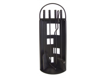 Juego chimenea 4pzas negro ime