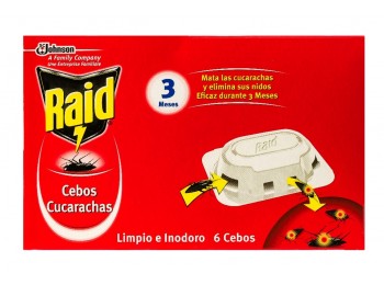 Cebo cucarachas raid 6 pz