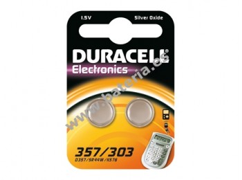 Pila boton 357 2 pz duracell