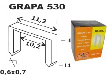 Grapa modelo 530 04mm 5.000 pz