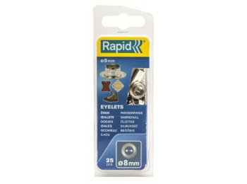 Ojal cuero 8mm 25 pz rapid