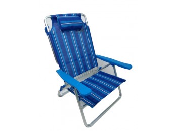 Silla jard pleg 7 posic. azul