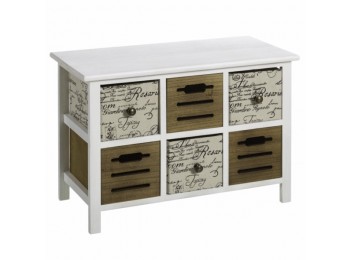 Cajonera con 6 cestas 66x32x46