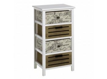 Cajonera con 4 cestas 40x29x74