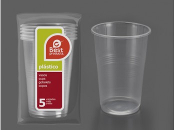 Vaso desechable 1l tra pl 5 pz