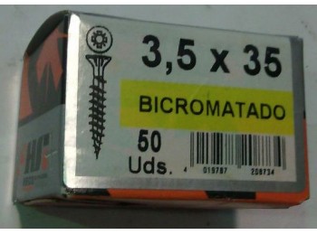 Tornillo 03,5x035mm bicromat.