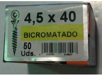 Tornillo 04,5x040mm bicromat.