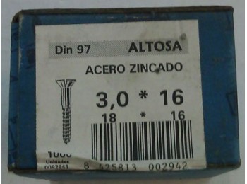 Tornillo 97 18x016mm cinc 1.00